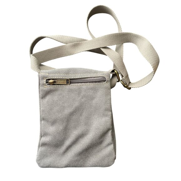 Triple Tree canvas crossbody shoulder bag purse gray adjustable - Picture 4 of 12